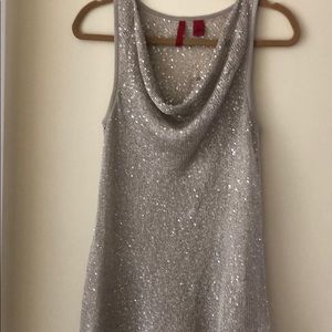 Tan knit elegant tank - perfect for holiday